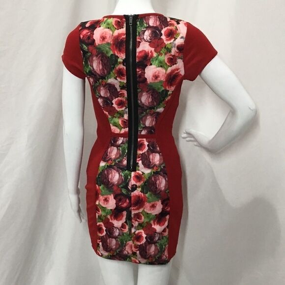 Material Girl Mesh Inset Fit & Flare Dress (G6) - Picture 3 of 8